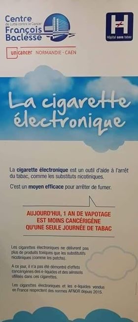 L'Hôpital François Baclesse soutient la e-cigarette